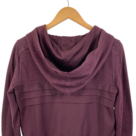 ♻️DONATED 5-1-25♻️ LULULEMON Zip Up Hoodie Size 6 Heathered Burgundy Maroon  A27 - Picture 6 of 14